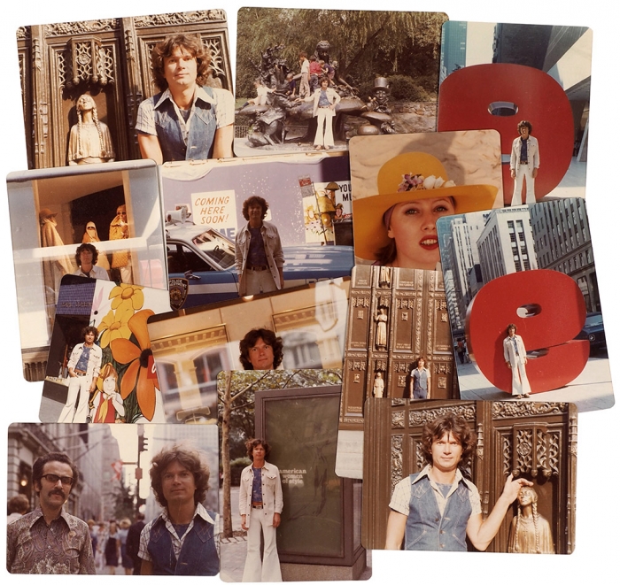[В розовых туфлях на каблуках в 13 сантиметров, в белом костюме] Тринадцать цветных фотографий Эдуарда Лимонова в США. Нью-Йорк, 1976.
