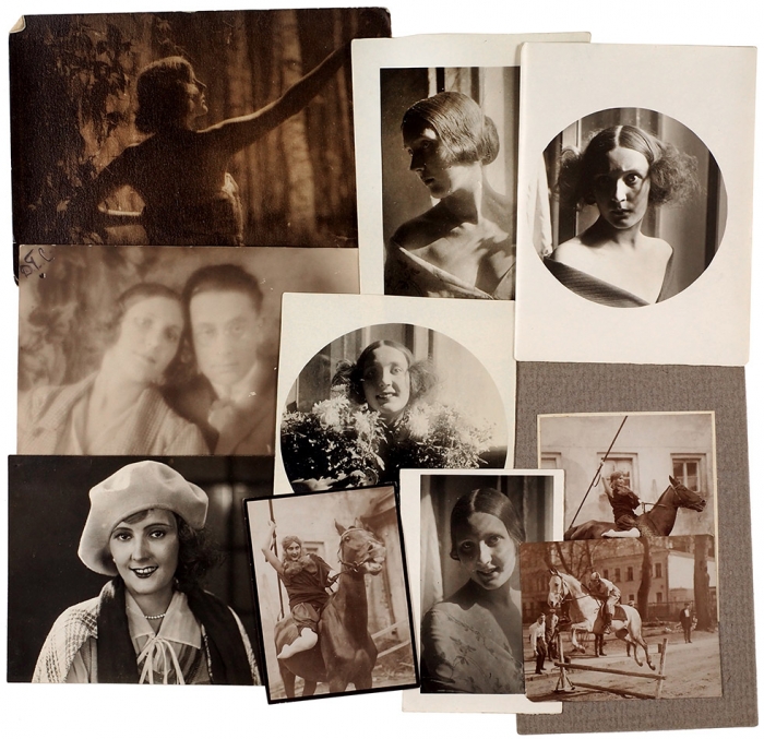 [От снохи Льва Каменева] Кравченко, Г. Лот из 24 писем на фотографиях и открытках. М., 1923-1925.
