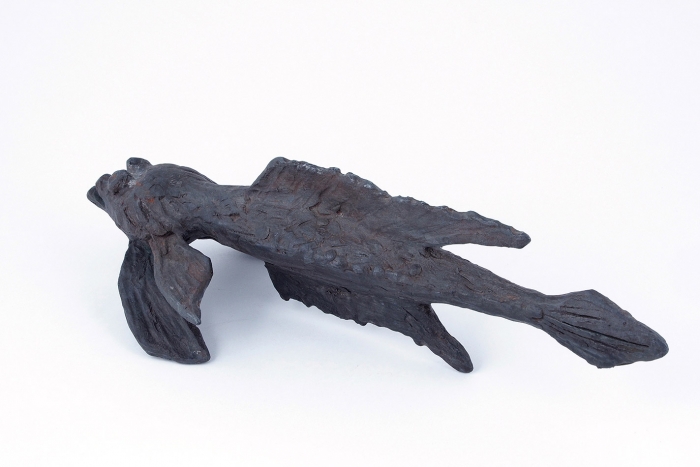[Учитель Леонида Сокова] Скульптура «Рыба». Автор А.В. Марц. 1980-е — 1990-е. Сплав. Размер 25x10x7 см.