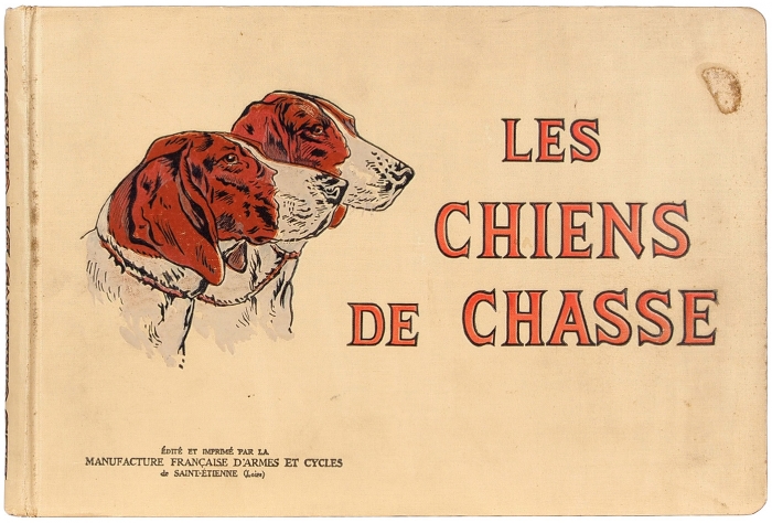 Три альбома хромолитографий: охотничьи собаки, дичь и враги дичи. Изд. Manufacture francaise d’armes et cycles de Saint-Etienne, 1933.