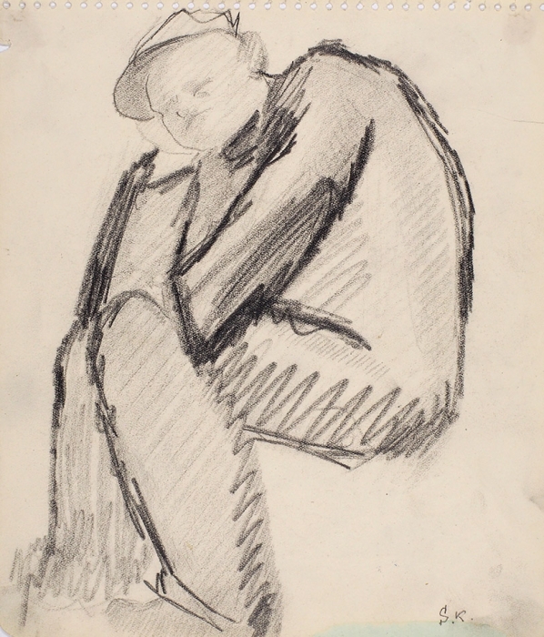 Кольцов Сергей Васильевич (1892–1951) Из парижских зарисовок. Конец 1920-х. Бумага, графитный карандаш, 21x18 см.