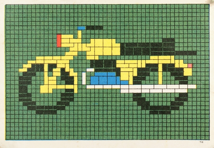 Детский конструктор-мозаика «Мотоцикл». СССР, 1970-е гг.