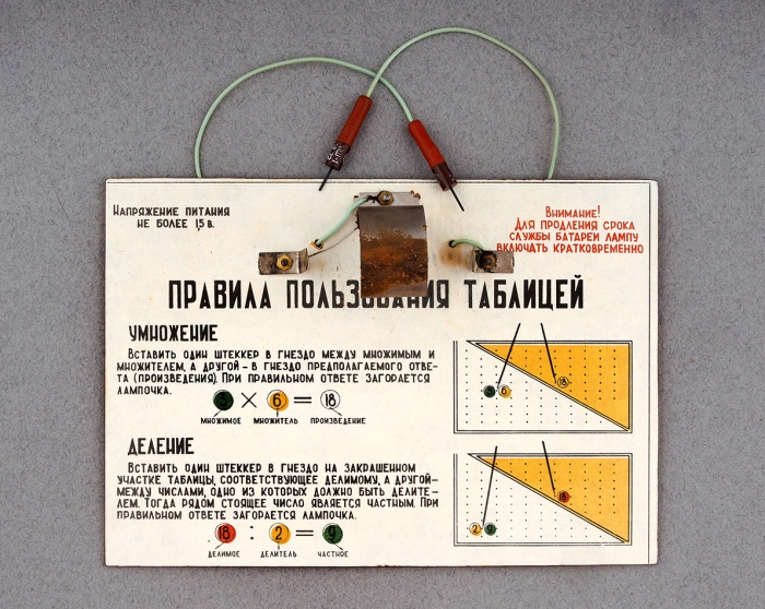 Световая таблица умножения. СССР, 1973.