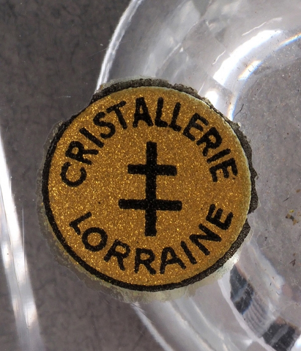 Набор из двух раздаточных икорниц с ложечками для осетровой икры. Франция, фирма Chistallerie Lorraine, 1960-е гг.