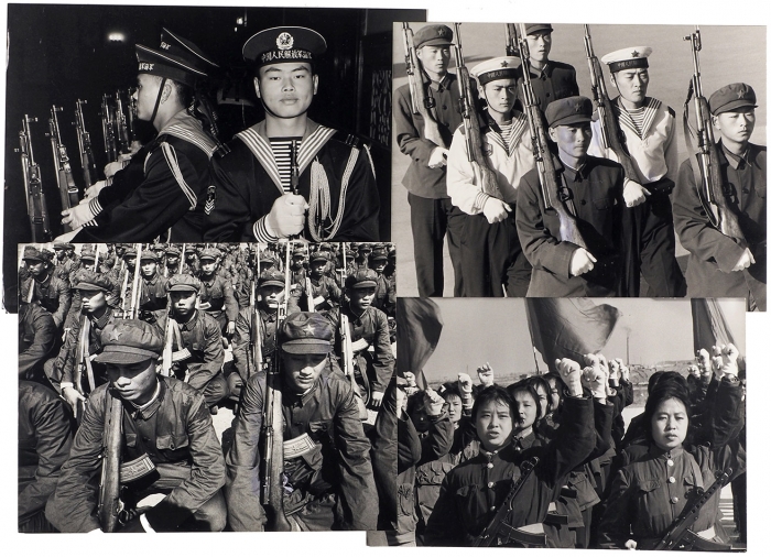 [Всегда готовы к труду и обороне] 4 фотографии: Народная Армия Китая и Народная милиция. ФРГ, [1960-е-1980-е гг.].